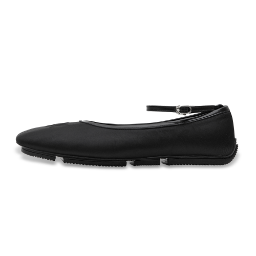 [YUNSE X NEGATIVETHREE] Hatch Flat Shoes &quot;BLACK&quot;