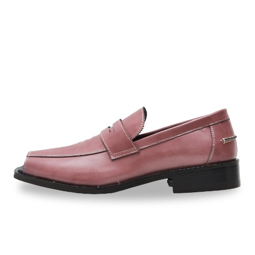 Square Toe Cutting Loafer “DUSTY PINK”
