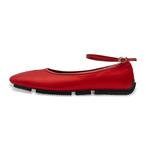 [YUNSE X NEGATIVETHREE] Hatch Flat Shoes &quot;RED&quot;