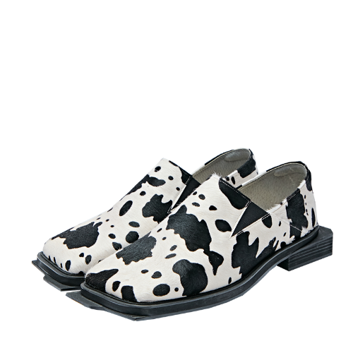 Square Toe Loafer &quot;MILK COW&quot;