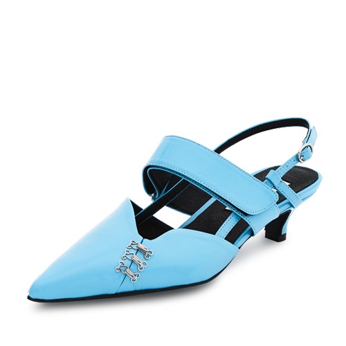 Hook Slingback Stiletto Heels “LIGHT BLUE”
